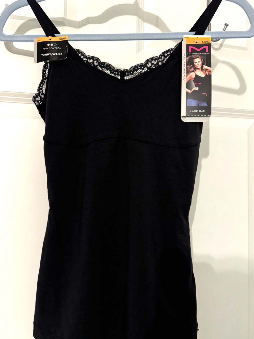 Maidenform Black Lace Trim Cami S NEW